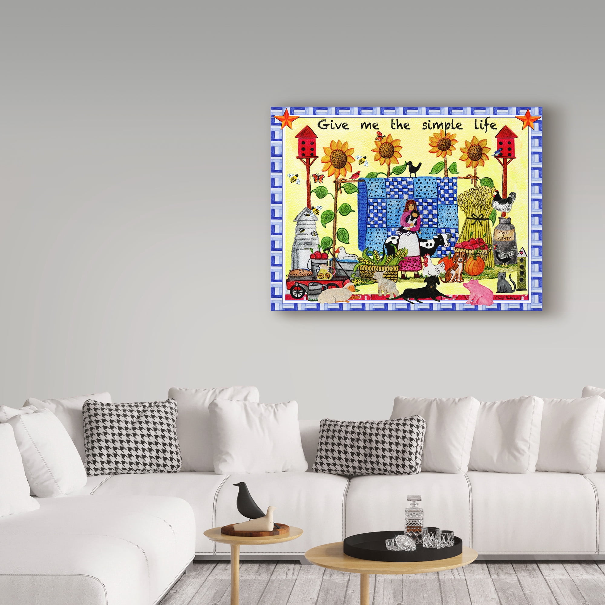Trademark Fine Art 'Give Me The Simple Life' Canvas Art by Cheryl Bartley