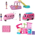 thumbnail image 4 of Barbie Mini BarbieLand DreamHouse & 3-Vehicle Playset with 4 1.5-Inch Dolls, Doll House Furniture & Accessories, Includes DreamCamper, Boat & Plane, 4 of 5