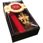 JAM Letter V Wax Seal Set, 1/Pack, Brass Stamp & Red Wax Stick