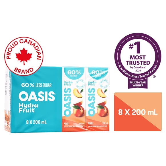 Boîtes de jus de pêche 8 x 200 ml