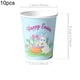 thumbnail image 3 of Set de suministros para fiesta de Pascua | Platos, vasos y servilletas de papel con temática de conejito y huevo | 10 platos, 10 vasos, 20 servilletas | Vajilla desechable para niños, decoraciones y, 3 of 6