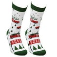thumbnail image 2 of Novelty Socks Red Truck & Tree Socks Cotton Christmas Pick Ups 107527, 2 of 3