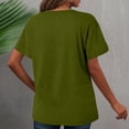 thumbnail image 4 of YMNXA Women'S T Shirts Short Sleeved Solid Color Button Fashion Comfortable Soft Top For Daily Wear Army Green L, 4 of 6