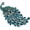 Blue, variant on Vitage Style Crystal Large Peacock Feather Pin Brooch