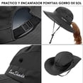 thumbnail image 6 of Women Wide Bucket Sun Hat UPF 50+ Outdoor Fishing Hiking Garden Protection Hat, 6 of 7