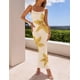 thumbnail image 3 of Vestido largo ZESICA para mujer, estampado floral, tirantes finos, 3 of 8