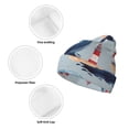 thumbnail image 3 of Lsque Beacon In The Huge Waves Of The Surf Pattern Knitted Beanie, Unisex Winter Hat, Knit Hat Winter Beanies Thick Fisherman Beanies Cuffed Plain Skull Caps, 3 of 6
