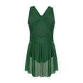 thumbnail image 3 of YUUMIN Ballet Dance Leotard Dress for Girls Latin Jazz Ballroom Dancing Outfit Ballerina Lyrical Wrap Skirt Green 8, 3 of 7