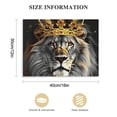 thumbnail image 3 of JRXY  Lion and Lioness Canvas Wall Art Black and White King and Queen with Gold Crown Picture Artwork Giclee Print Gallery Wrap for Bedroom Home Decor Ready to Hang  16x12in, 3 of 6
