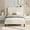 Beige, variant on Twin Size Bed Frame with Adjustable Upholstered Headboard, Platform Bed Frame with Storage Shelf and Charging Station, Strong Wood Slats, No Box Spring Needed, Noise-Free, Pink