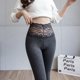 thumbnail image 2 of Leggings de mujer con encaje de cintura alta 2023 primavera otoño color sólido pantalones delgados sexys para mujer Leggings push up de modal elásticos para mujer, 2 of 4