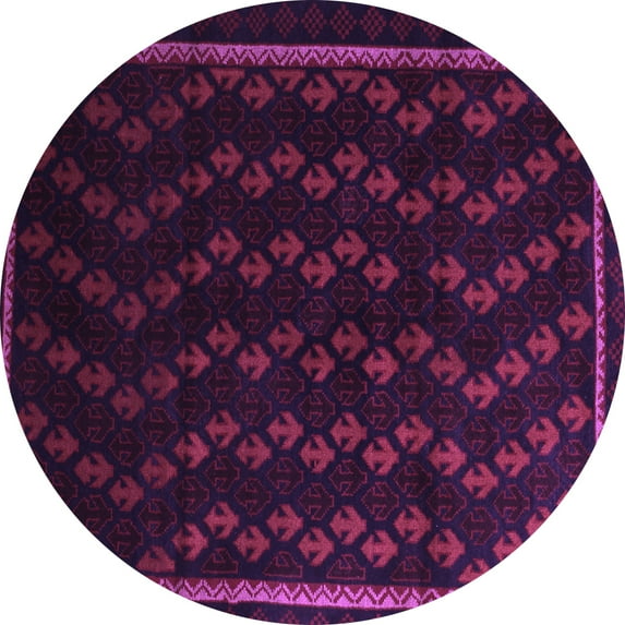 Ahgly Company Indoor Round Southwestern Purple Country Area Rugs, 5' Round