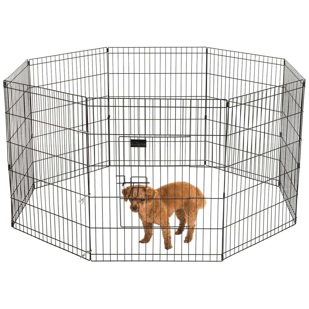 Ollieroo Portable Metal Dog Exercise Playpen, 24"X30"