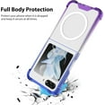 thumbnail image 2 of for Samsung Galaxy Z Flip 5 Case Crystal Gradient Clear Luxury Elegant Magnetic Case [Support for Magsafe] Camera Protector Soft TPU Shockproof Protective Galaxy Z Flip 5 Case -Blue Purple, 2 of 11
