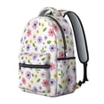 thumbnail image 2 of Pioneer Flower Floral Print Pattern Backpack for School, Cute School Bag with Adjustable Shoulder Straps and Padded Back, 15.3"x11"x7.1", 2 of 5