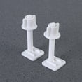 4Pcs Plastic Toilet Seat Hinge Bolt Screw with Nuts Set 27x27mm(Random
