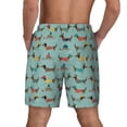thumbnail image 4 of Uemuo winter ski Dachshund Pattern Mens Swim Trunks Quick Dry Board Shorts with Mesh Lining, Stretch Beach Shorts Quick Dry No-Chafing Board Shorts-Medium, 4 of 9