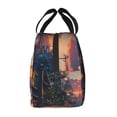 thumbnail image 2 of Lsque Twilight Canal Reflection Pattern Lunch Bag Women/Men Insulated Lunch Box,Small Leakproof Cooler Food Lunch Containers Reusable High Capacity Lunch Tote Bags, 2 of 6