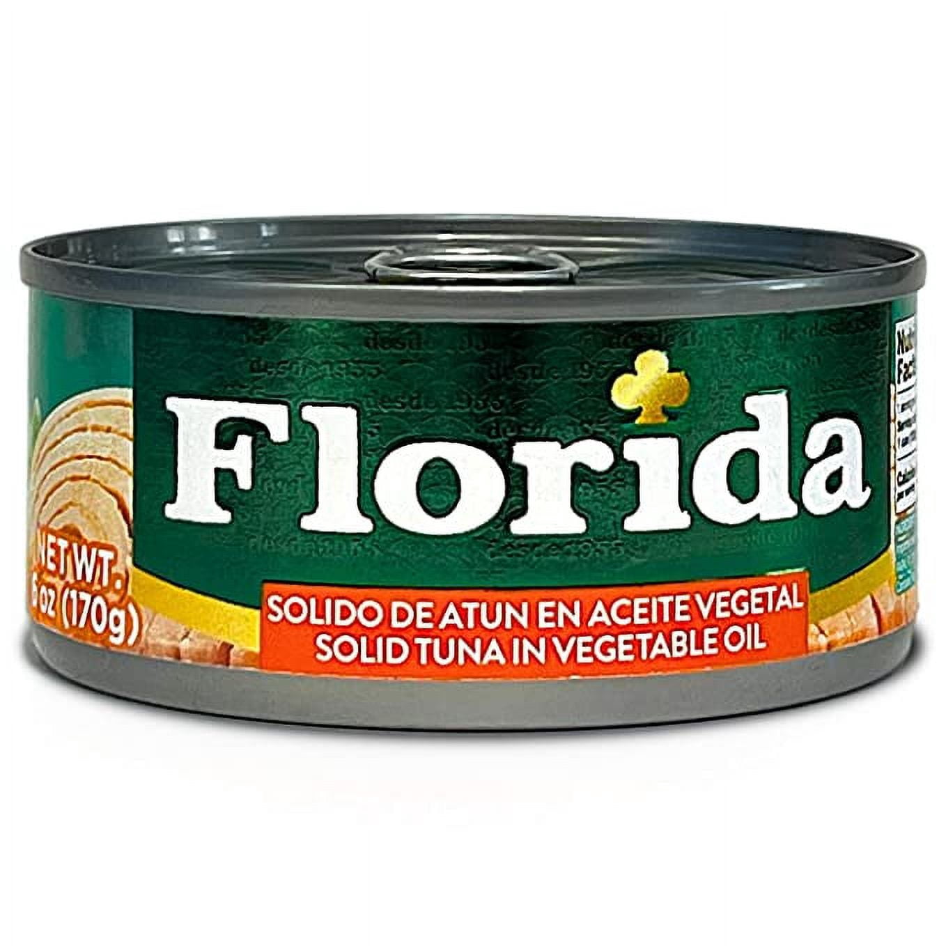 Florida Atún Sólido En Aceite Vegetal 6oz | Peruvian Solid Tuna In Vegetable oil Can 4 Pack
