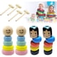 thumbnail image 1 of Figura de madera indestructible Juguete mágico Immortal Dharma Figura de madera mágica Figura de muñeca de madera Juguete mágico Juguete divertido Escenario Mágico Prop Regalos para niños y niñas (paquete de 2) Ormromra WMZL-619-2, 1 of 7