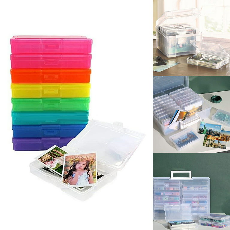 Photo Storage Box by Simply Tidy - Store and Protect Pictures, Documents,  and Prints - Black, Bulk 12 Pack 