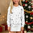 thumbnail image 6 of ITSAME Christmas Sweater for Girls (5-15) Snowflake Polka Dot Print Crewneck Long Sleeve Knit Pullover for Holiday Party Size 5T, 6 of 6