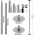 thumbnail image 3 of REKHHY V Dance Pole Portable Dancing Pole Height Adjustable 6.9ft-9ft Static Spinning Pole for Apartment, Silver/Argent, 3 of 8