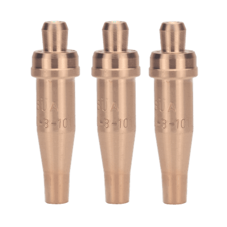 

(3 PACK) SÜA - 3-101 Acetylene Cutting Tip - Compatible with Victor. Sizes: 4 5 and 6 (SMALL TIP SERIES)
