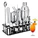 thumbnail image 3 of Cocktail Shaker Set, 23-Piece Stainless Steel Bartender Kit with Acrylic Stand & Cocktail Recipes Booklet, Professional Bar Tools for Drink Mixing, Home, Bar, Party (Include 4 Whiskey Stones), 3 of 4