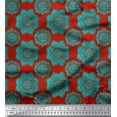 thumbnail image 1 of Soimoi Rayon Crepe Fabric Floral Mandala Print Fabric by the Yard 46 Inch Wide, 1 of 3
