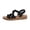 Black, variant on Rokment Women's Platform Wedge Strappy Fisherman Sandals Comfortable Elastic Orthopedic Low Arch Support Slip on Walking Summer Shoes for Vacation Travel Black Size 6