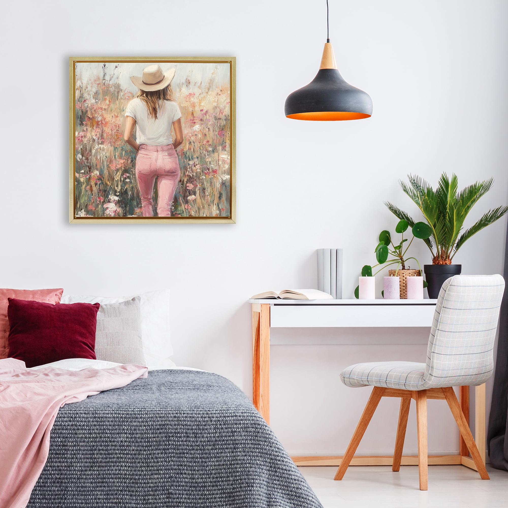 Stupell Industries Moment Of Peace Gold Framed Floater Canvas Wall Art, design by Heidi Kuntz