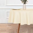 thumbnail image 3 of WYZZHY 6 Pack Round Tablecloth  120 Inch White  Stain &amp; Wrinkle Resistant  Polyester  Table Cover for Dining Table  Buffet Parties &amp; Camping, 3 of 7