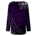 thumbnail image 4 of WREESH Womens Fall Loose T Shirts Halloween Floral Elements Graphic Sweatshirts Casual Crewneck Pullover Long Sleeve Tunic Tops Beach Shirt Purple, 4 of 5