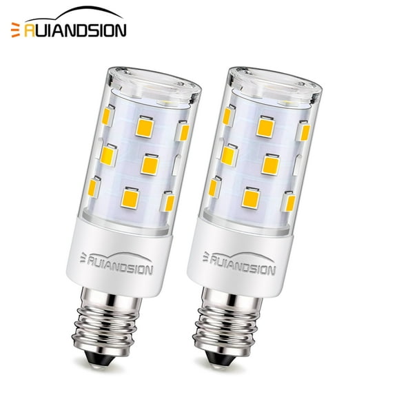 Ruiandsion E12 LED Light Bulb 4W 1000 LM 2835 SMD 3000K Warm White AC 120V for Ambient Accent Mood Light,(pack of 2)