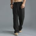 thumbnail image 2 of Mens Button Down Shirt Compression Pants Basketball Men Yoga Ski Pants Regular Yoga Men Clothes Loose Velour Mens Compression Cold Gear Activity Nice Sweat Jumpsuit Men's Trousers Washed Black XL, 2 of 4