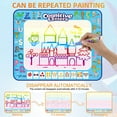 thumbnail image 3 of GPED Doodle Drawing Mat, 40 x 32 inch Large Aqua Magic Water Drawing Mat Toy Gifts for Boys Girls Kids Painting Writing Pad Educational Learning Toys for Toddler 3 4 5 6 Years Old（Alphabet）, 3 of 8