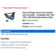 thumbnail image 2 of Front Left Upper Control Arm and Ball Joint Assembly - Compatible with 1982 - 1984, 1988 Oldsmobile Cutlass Calais 1983, 2 of 2