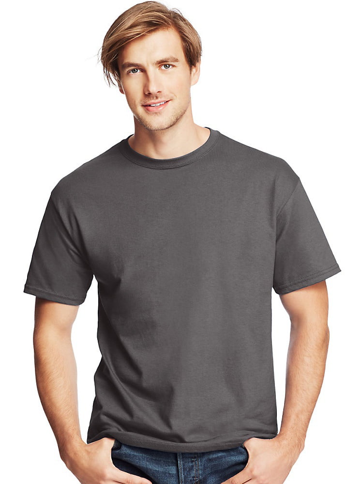 Shirt Tee Size medium Mens Hanes Professional Grade Cool Dri Crew Neck Gray T