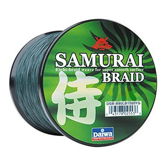Daiwa SAMURAI Braided Fishing Line Bulk Spool, 80lb, 150yd DSB-B80LB150YG