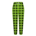 thumbnail image 5 of Miluxas Womens Comfy Lounge Plaid Pants Loose Yoga Pants Drawstring Soft Pajama Pants with Pockets Army Green L(L), 5 of 6