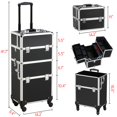 thumbnail image 4 of Yaheetech 3 in 1 Rolling Makeup Train Case, 4 of 7