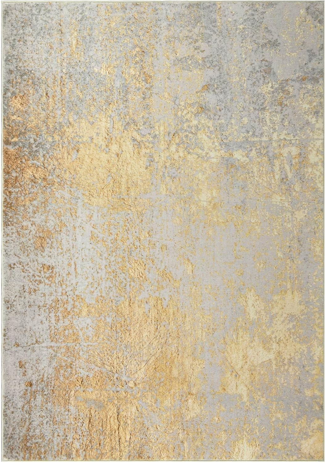Lochas Abstract Area Rug Soft Modern Rugs for Living Room Bedroom Home Decor Indoor Carpet,5'x7',Camel/Gold