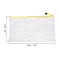thumbnail image 2 of Uxcell A4 Zip File Pouch Document Folders Mesh Zipper Bags, Yellow 3 Pack, 2 of 5