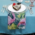 thumbnail image 4 of WYYP Flamingo Leaves Cloth Napkin Reusable Gift - Polyester Napkin for Hotels, Weddings, Restaurants, Banquets, and More 2 PCS, 4 of 7