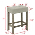 thumbnail image 4 of 4 Piece Bar Table and Chairs Tall Kitchen Breakfast Nook, 59" Sofa Table with Power Outlet - Small Dining Table Set with 3 Upholstered Stools for Living Room, Dining Room, Kitchen, Brown, 4 of 8