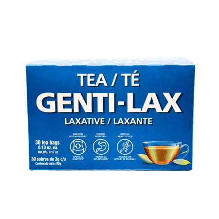 Genti-lax Laxative Tea for Digestive Support and Bloating, 100% Natural, Non-GMO, 30 Bags