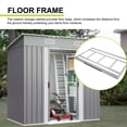 thumbnail image 4 of TrumanPick 6' x 4' Outdoor Metal Storage Shed with Lockable Door Garden Shed of Galvanized Steel for Lawn Backyard Patio, Gray, 4 of 7