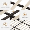 thumbnail image 4 of Bingirl King-Size Bed Frame: Button Tufted Upholstered Headboard, Charging Station, Bookcase, Light, Noise-Free, Stable & No Box Spring Needed, 4 of 8
