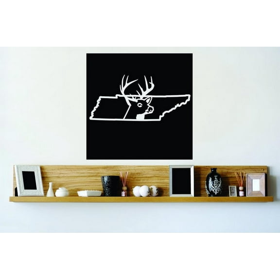 Tennessee Wild Deer Buck Hunt Deer Predator Doe Hunting Bow Arrow Bulls Eye Wilderness Camouflage Holiday Gift Ideas Girl Boy Bedroom Wall Decal Sticker - Size: 20 Inch x 20 Inch